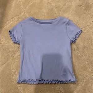 Blue Ruffled Tee
